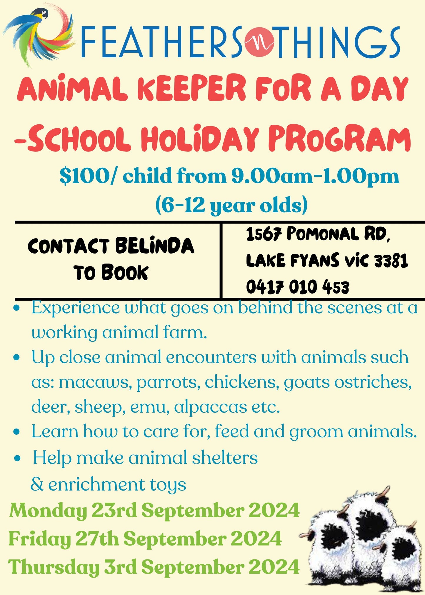 2024 Spring School Holiday Program