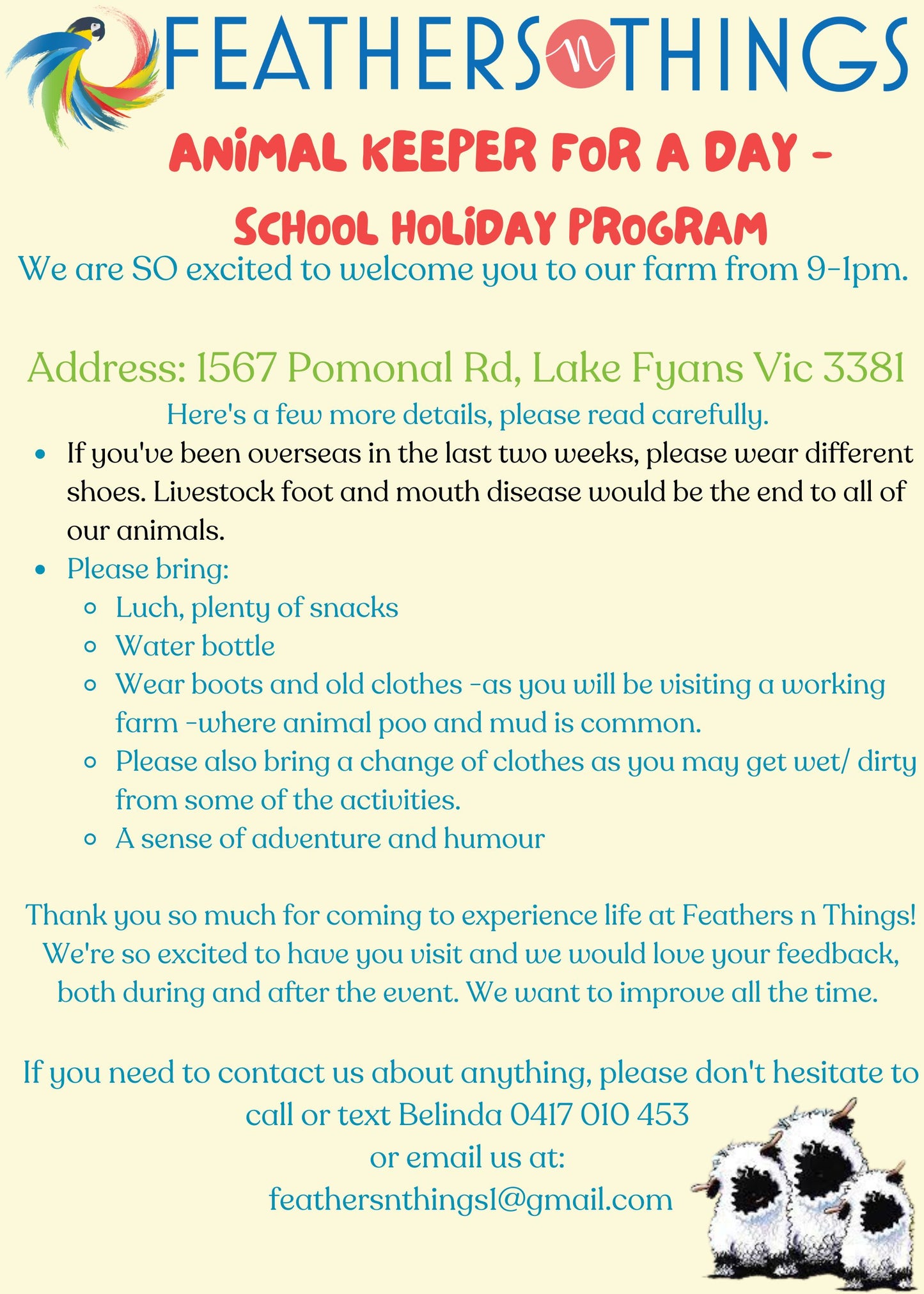 2024 Spring School Holiday Program